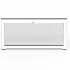 GoodHome Fenêtre Aluminium<Fenêtre abattante par le haut double vitrage en aluminium blanc l.63 x H.47 cm