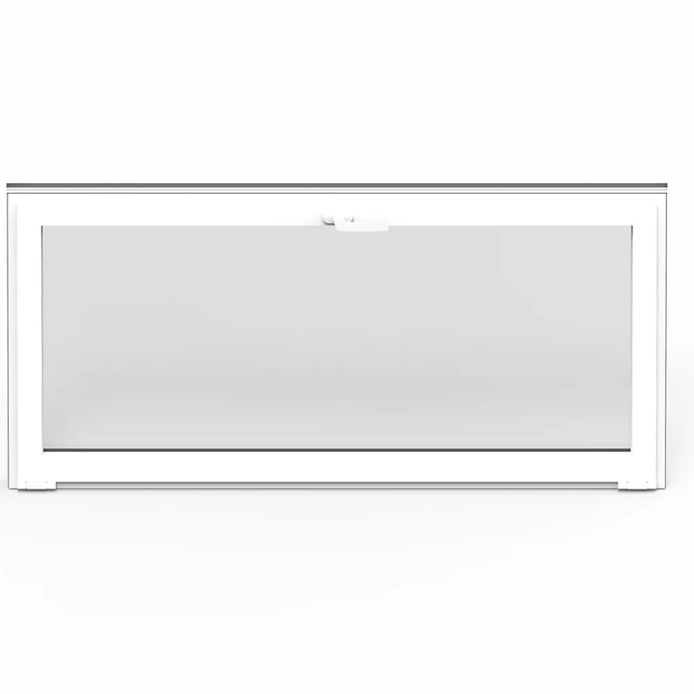 GoodHome Fenêtre Aluminium<Fenêtre abattante par le haut double vitrage en aluminium blanc l.63 x H.47 cm