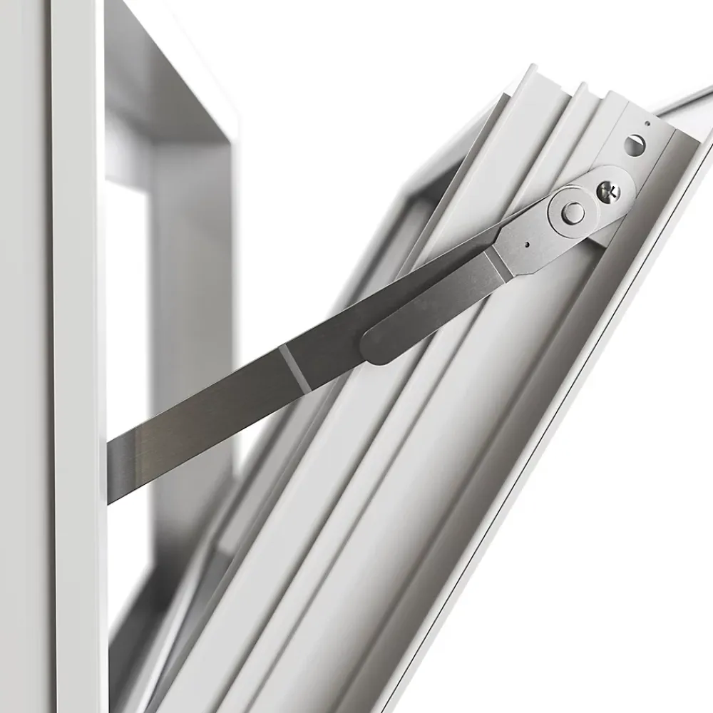 GoodHome Fenêtre Aluminium<Fenêtre abattante par le haut double vitrage en aluminium blanc l.63 x H.47 cm