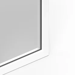 GoodHome Fenêtre abattante par le haut double vitrage en aluminium blanc l.83 x H.47 cm- Fenêtre Aluminium