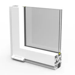 GoodHome Fenêtre abattante par le haut double vitrage en aluminium blanc l.83 x H.47 cm- Fenêtre Aluminium