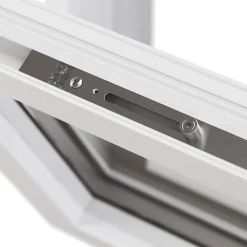 GoodHome Fenêtre abattante par le haut double vitrage en aluminium blanc l.83 x H.47 cm- Fenêtre Aluminium