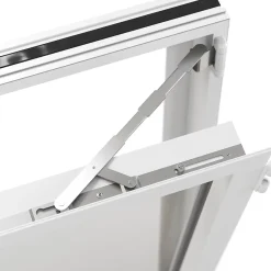 GoodHome Fenêtre Aluminium<Fenêtre alu 2 vantaux oscillo-battant + volet roulant électrique blanc - l.100 x h.125 cm