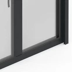 GoodHome Fenêtre Aluminium<Fenêtre alu 2 vantaux oscillo-battant + volet roulant électrique gris - l.120 x h.115 cm