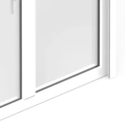 GoodHome Fenêtre Aluminium<Fenêtre alu 2 vantaux oscillo-battant + volet roulant électrique blanc - l.120 x h.105 cm