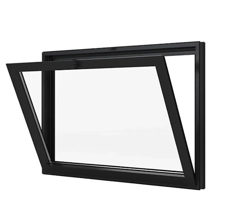 3 in 1 Fenêtre Aluminium<Fenêtre Aluminium à soufflet sécurité RAL 7016 ( L.: 100 cm x H.: 50 cm)