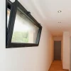 3 in 1 Fenêtre Aluminium à soufflet sécurité RAL 7016 ( L.: 160 cm x H.: 80 cm)- Fenêtre Aluminium