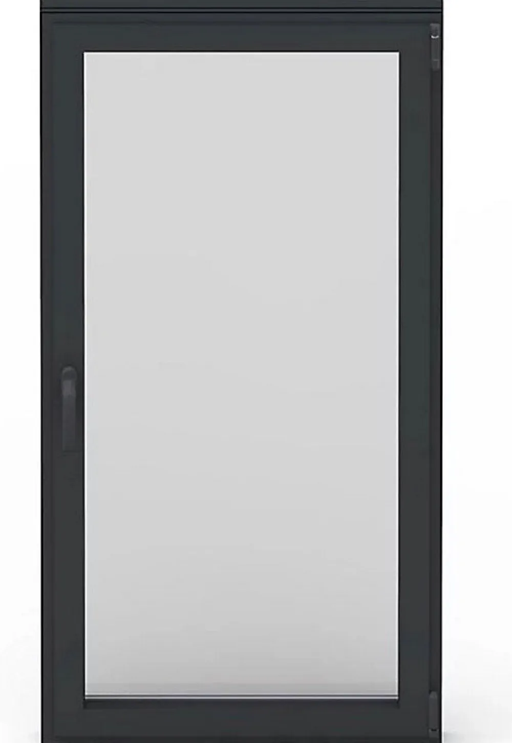 3 in 1 Fenêtre Aluminium avec 1 ventail ouvrant RAL 7016 ( L.: 110 cm x H.: 200 cm)- Fenêtre Aluminium