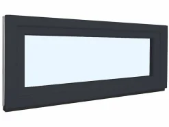 Fral Fermetures Fenêtre de cave soufflet PVC anthracite L 1000mm x H 500mm ouvrant haut- Fenêtre Pvc