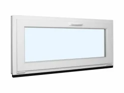 Fral Fermetures Fenêtre de cave soufflet PVC blanc L 1000mm x H 500mm- Fenêtre Pvc