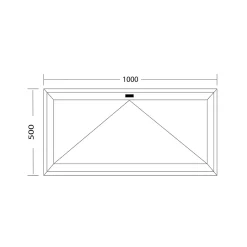 Fral Fermetures Fenêtre de cave soufflet PVC blanc L 1000mm x H 500mm- Fenêtre Pvc