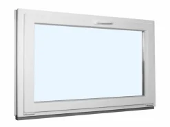 Fral Fermetures Fenêtre de cave soufflet PVC blanc L 900mm x H 500mm- Fenêtre Pvc