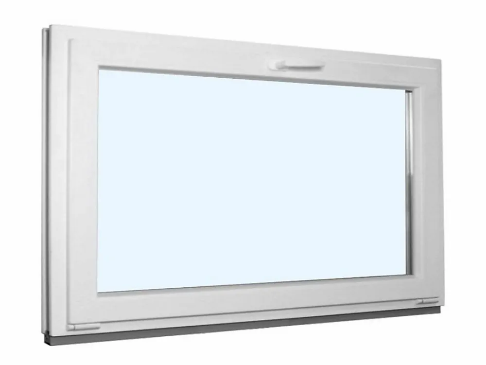 Fral Fermetures Fenêtre de cave soufflet PVC blanc L 900mm x H 500mm- Fenêtre Pvc