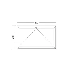 Fral Fermetures Fenêtre de cave soufflet PVC anthracite L 800mm x H 500mm ouvrant haut- Fenêtre Pvc