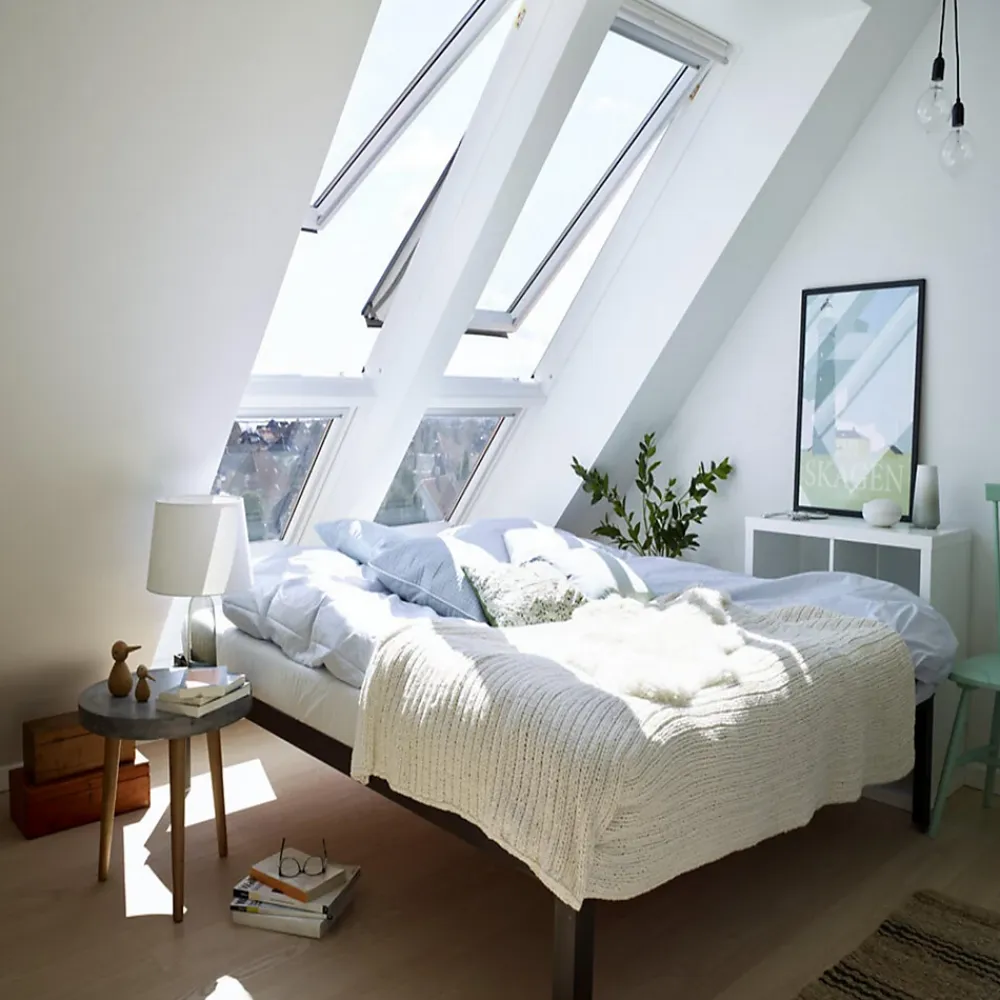 VELUX Velux Et Fenêtre De Toit<Fenêtre de toit à projection par le bas GPU SK06 0057 L.114 x H.118 cm Tout confort EverFinish blanc