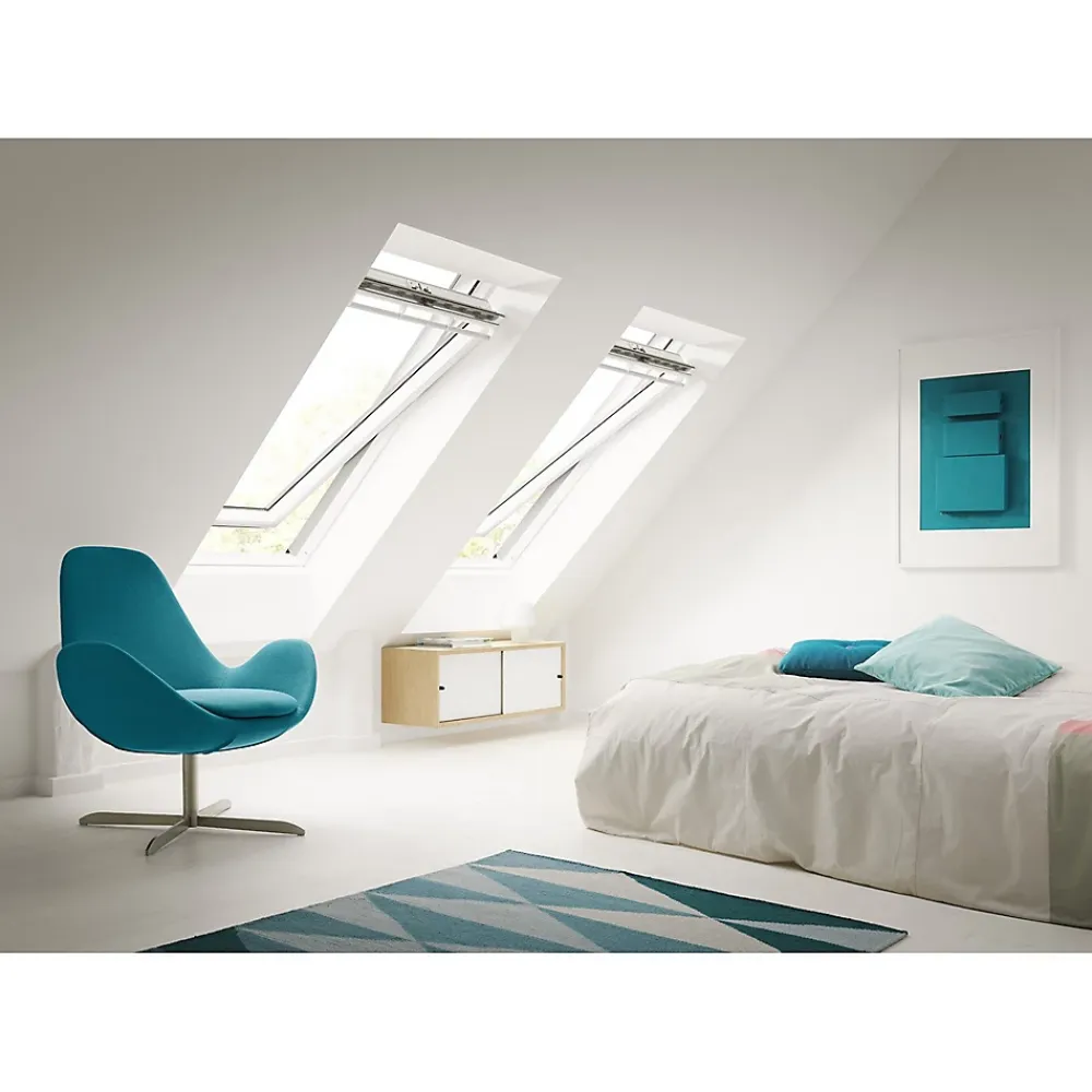 Velux Velux Et Fenêtre De Toit<Fenêtre de toit à rotation Standard Whitefinish - bois peint en blanc L. 114 x H. 118 cm (GGL 2054 SK06)