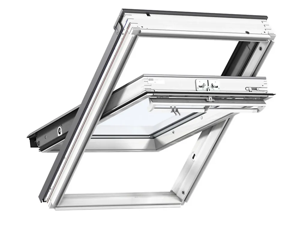 Velux Velux Et Fenêtre De Toit<Fenêtre de toit à rotation Tout Confort Whitefinish - bois peint en blanc L. 134 x H. 140 cm (GGL 2057 UK08)