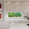 GoodHome Fenêtre fixe double vitrage en aluminium blanc l.103 x H.47 cm- Fenêtre Aluminium