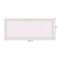 GoodHome Fenêtre fixe double vitrage en aluminium blanc l.103 x H.47 cm- Fenêtre Aluminium