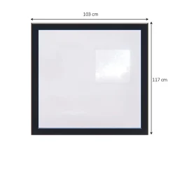 GoodHome Fenêtre Aluminium<Fenêtre fixe double vitrage en aluminium gris l.103 x H.117 cm