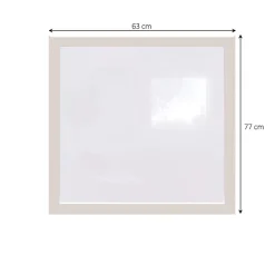 GoodHome Fenêtre fixe double vitrage en aluminium blanc l.63 x H.77 cm- Fenêtre Aluminium