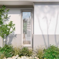 GoodHome Fenêtre Aluminium<Fenêtre fixe double vitrage en aluminium blanc l.63 x H.217 cm