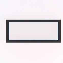 GoodHome Fenêtre fixe double vitrage en aluminium gris l.153 x H.62 cm- Fenêtre Aluminium