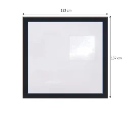GoodHome Fenêtre Aluminium<Fenêtre fixe double vitrage en aluminium gris l.123 x H.137 cm