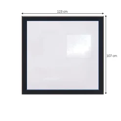 GoodHome Fenêtre fixe double vitrage en aluminium gris l.123 x H.107 cm- Fenêtre Aluminium