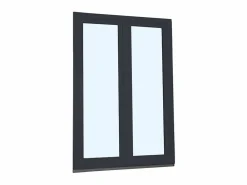 Fral Fermetures Fenêtre oscillo-battante double vantaux PVC anthracite L 1000mm x H 1300mm ouvrant droit- Fenêtre Pvc
