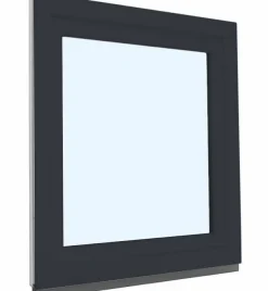 Fral Fermetures Fenêtre oscillo-battante PVC anthracite et blanc L 650mm x H 750mm ouvrant gauche- Fenêtre Pvc