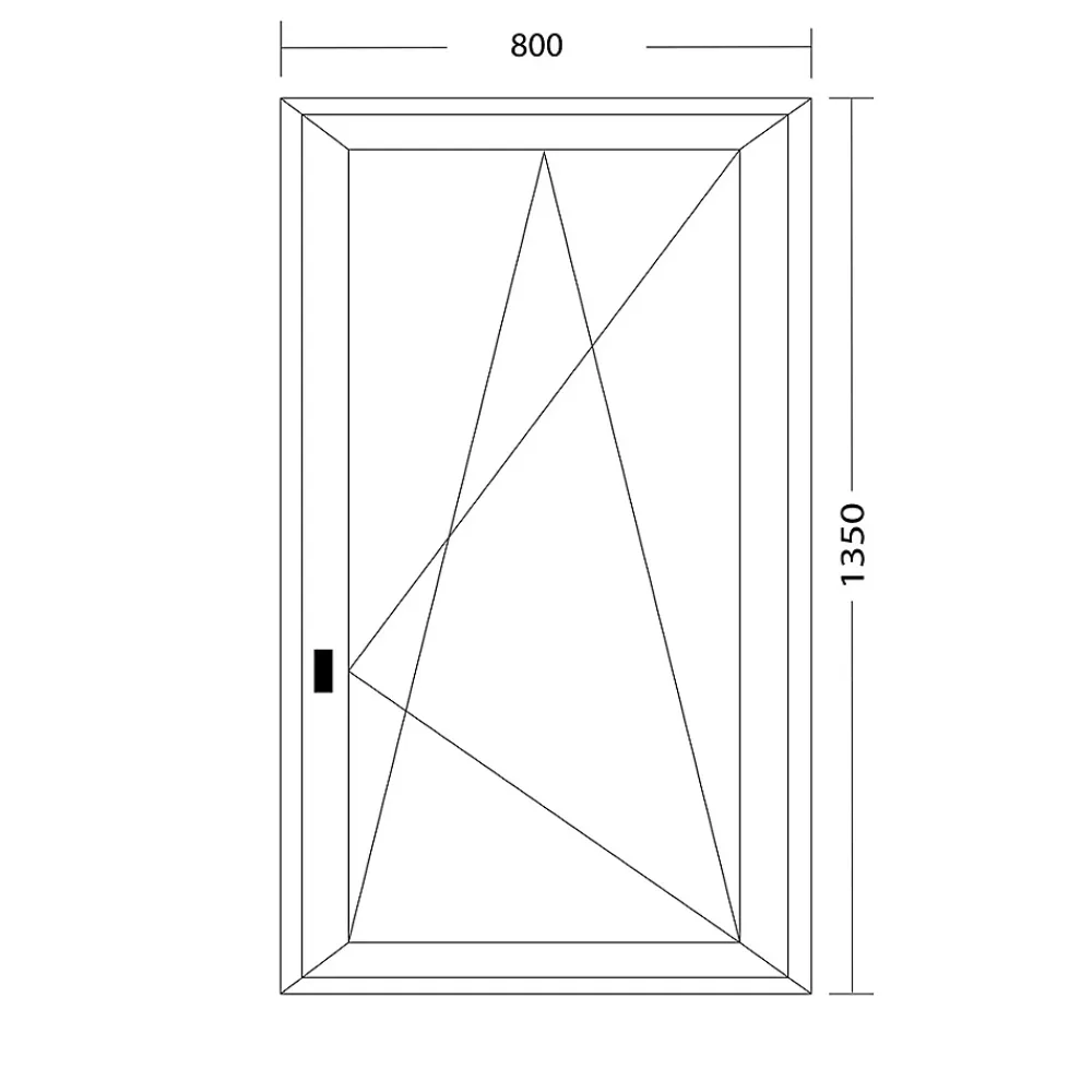 Fral Fermetures Fenêtre Pvc<Fenêtre oscillo-battante PVC anthracite et blanc L 800mm x H 1350mm ouvrant droit