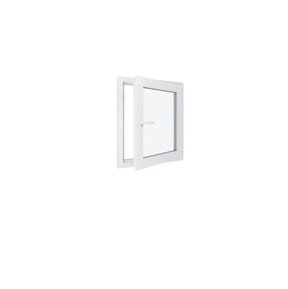 Hexa’Fen Fenêtre PVC - LxH 800x800 mm -Triple Vitrage - Blanc -poignée à gauche- Fenêtre Pvc
