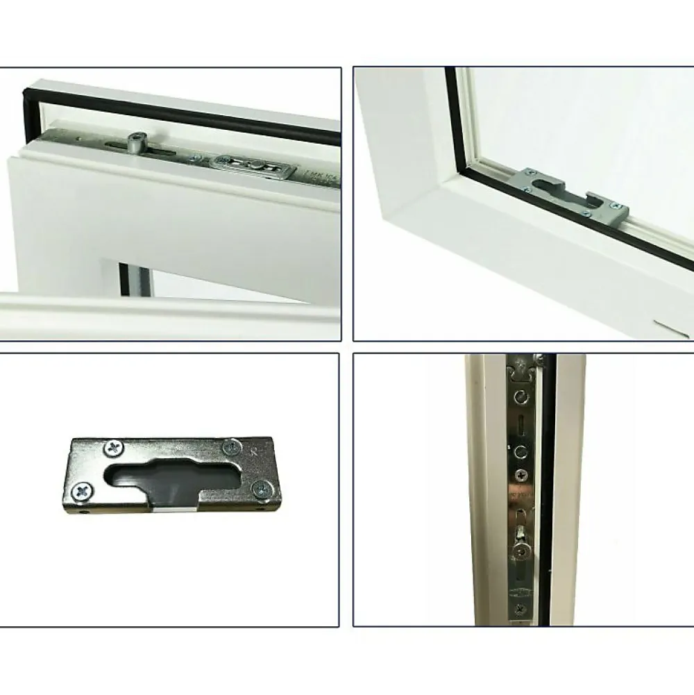 Hexa’Fen Fenêtre PVC - LxH 600x600 mm -Triple Vitrage - Blanc -poignée à gauche- Fenêtre Pvc