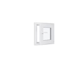 Hexa’Fen Fenêtre Pvc<Fenêtre PVC - LxH 500x500 mm -Triple Vitrage - Blanc -poignée à gauche