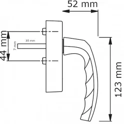 Gefradis Fenêtre PVC 1 vantail H 105 x L 80 cm OB pour pose en neuf avec poignée - tirant gauche- Fenêtre Pvc