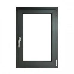 Gefradis Fenêtre PVC 1 vantail H 75 x L 60 cm OB anthracite pour pose en neuf - tirant droit- Fenêtre Pvc