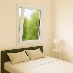 Gefradis Fenêtre Pvc<Fenêtre PVC 1 vantail H 125 x L 80 cm OB pour pose en neuf avec poignée - tirant gauche