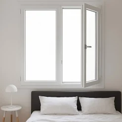 Gefradis Fenêtre PVC 2 vantaux H 135 x L 120 cm OF pour pose en neuf avec poignée- Fenêtre Pvc