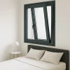Gefradis Fenêtre PVC 2 vantaux H 175 x L 100 cm OB anthracite pour pose en neuf avec poignée- Fenêtre Pvc