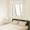Gefradis Fenêtre PVC 2 vantaux oscillo-battant avec volet roulant électrique H 135 x L 150 cm pour pose en neuf- Fenêtre Pvc