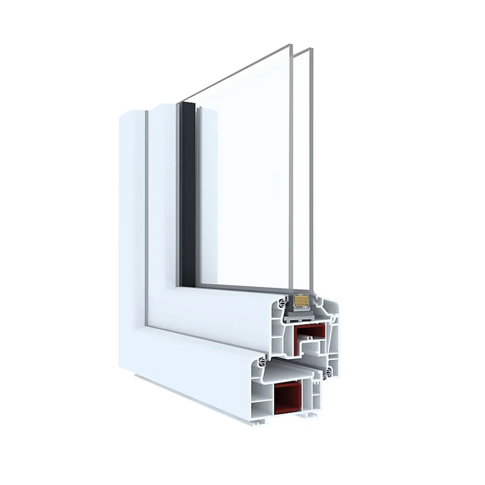 GoodHome Fenêtre PVC 2 vantaux oscillo-battant + volet roulant électrique blanc - l.140 x h.95 cm- Fenêtre Pvc