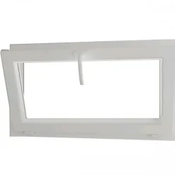 Gefradis Fenêtre Pvc<Fenêtre PVC abattant 1 vantail blanc H 45 x L 90 cm avec poignée pour pose en neuf