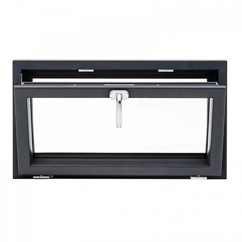 Gefradis Fenêtre Pvc<Fenêtre PVC abattant 1 vantail anthracite H 45 x L 60 cm avec poignée pour pose en neuf