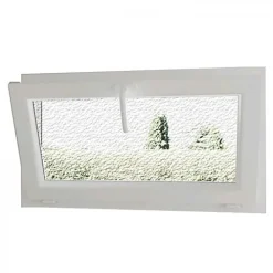 Gefradis Fenêtre Pvc<Fenêtre PVC blanc 1 vantail abattant hors tout H 46 x L 96 cm verre brouillé pour pose rénovation