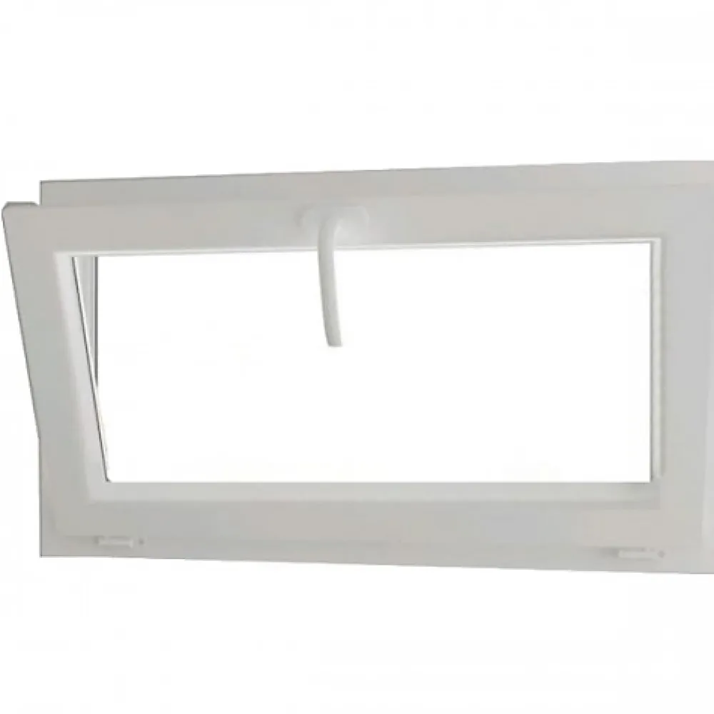 Gefradis Fenêtre PVC blanc 1 vantail abattant hors tout H 46 x L 46 cm pour pose rénovation- Fenêtre Pvc