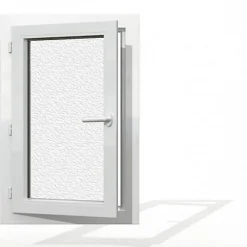 Gefradis Fenêtre Pvc<Fenêtre PVC blanc 1 vantail hors tout H 61 x L 46 cm ouverture française verre brouillé pour pose rénovation - tirant gauche