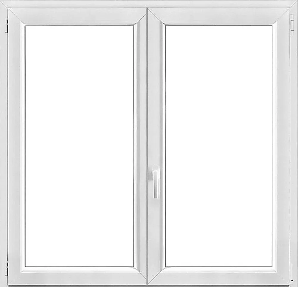 3 in 1 Fenêtre PVC deux cadres double ouvrant RAL 9016 ( L.: 197 cm x H.: 180 cm)- Fenêtre Pvc