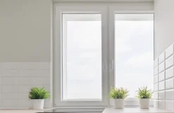 3 in 1 Fenêtre PVC deux cadres double ouvrant RAL 9016 ( L.: 160 cm x H.: 93 cm)- Fenêtre Pvc
