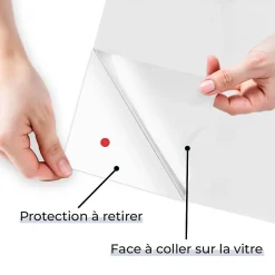 Film adhésif anti-regard mat translucide pour extérieur - 50 cm x 1 m - en Rouleau - DIMEXACT- Film Occultant Pour Vitrage